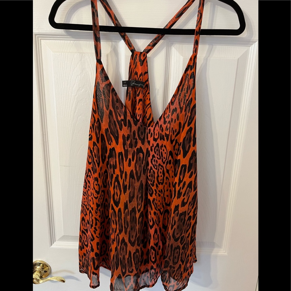 Patterson J Kincaid Red Cheetah Tank Top